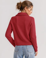 LOMON Cardigan Sweaters for Women, Two Way Zip Cropped Knit Jacket