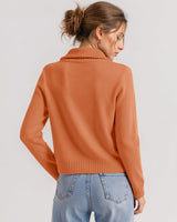 LOMON Cardigan Sweaters for Women, Two Way Zip Cropped Knit Jacket