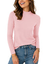 LOMON Women Mock Neck Sweater Long Sleeve Knit Pullover Soft Casual Tops
