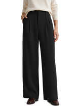 LOMON Women's Wide Leg Dress Pants High Waist Work Slacks with Pockets