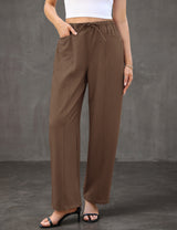 LOMON Womens Barrel Pants Curvy Wear to Work Trousers Inseam 27.6″/29.5″