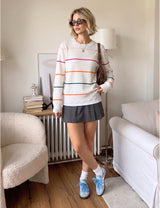 LOMON Sweaters for Women Fall Scalloped Long Sleeve Pullover