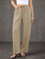 LOMON Womens Barrel Pants Curvy Wear to Work Trousers Inseam 27.6″/29.5″