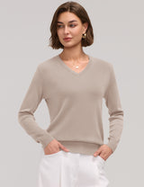 LOMON Sweaters for Women Wool Blend Long Sleeve Sweater Tops Fall Clothes