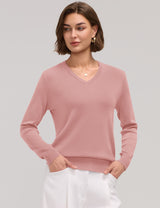 LOMON Sweaters for Women Wool Blend Long Sleeve Sweater Tops Fall Clothes
