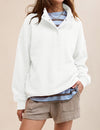 LOMON Sweatshirts for Women Button Mock Neck Pullover Tops