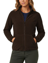 LOMON Fleece Jacket Women with 6 Pockets Lightweight Full Zip Coat