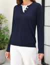 LOMON Women's Sweaters 2026 Fall Long Sleeve Lightweight Pullover Tops