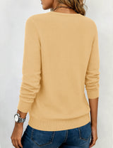 LOMON Sweaters for Women Wool Blend Long Sleeve Sweater Tops Fall Clothes