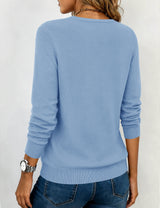 LOMON Sweaters for Women Wool Blend Long Sleeve Sweater Tops Fall Clothes