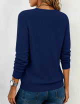 LOMON Sweaters for Women Wool Blend Long Sleeve Sweater Tops Fall Clothes