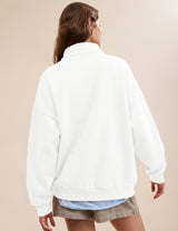 LOMON Sweatshirts for Women Button Mock Neck Pullover Tops
