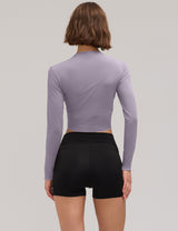 LOMON Womens Ballet Wrap Tops Self Tie V Neck Pilates Workout Tops