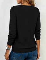 LOMON Sweaters for Women Wool Blend Long Sleeve Sweater Tops Fall Clothes