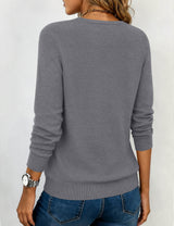 LOMON Sweaters for Women Wool Blend Long Sleeve Sweater Tops Fall Clothes