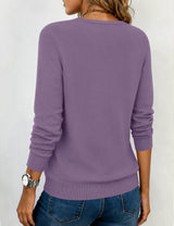 LOMON Sweaters for Women Wool Blend Long Sleeve Sweater Tops Fall Clothes