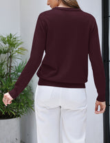 LOMON Women's Sweaters 2026 Fall Long Sleeve Lightweight Pullover Tops