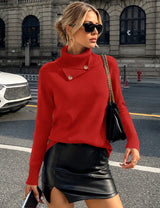 LOMON Sweaters for Women 2026 Fall Winter Turtleneck Sweater