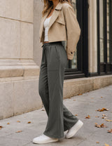 LOMON Wide Leg Sweatpants Women Fleece Fall Spring Sweat Pants