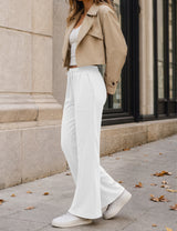 LOMON Wide Leg Sweatpants Women Fleece Fall Spring Sweat Pants