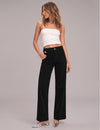 LOMON Women's Corduroy Pants, Low Rise Straight Leg Casual Work Pants
