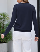 LOMON Women's Sweaters 2026 Fall Long Sleeve Lightweight Pullover Tops