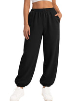 LOMON Sweatpants Women Fleece Joggers Wide Leg Sweat Pants Baggy Gym Sweatpant Winter Spring Drawstring Clothes with Pockets