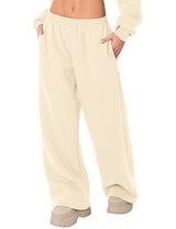 LOMON Wide Leg Sweatpants Women Fleece Sweat Pants Fall Spring Clothes 2026 Teen Girl Baggy Jogger Sweatpant with Pockets