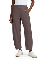 LOMON Wide Leg Barrel Pants for Women 27" Work Dress Casual Golf Loose Fit Crop Ankle Palazzo Slacks with Pockets Spring 2026
