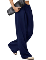 LOMON Womens Wide Leg Pants Travel Casual Lounge High Waist Flowy Palazzo Pants with Pocket Loose Spring Summer Clothing