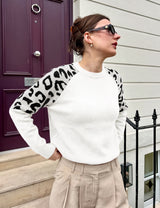 LOMON Sweaters for Women Crew Neck Long Sleeve Pullover Tops