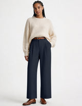 LOMON Women's Wide Leg Dress Pants High Waist Work Slacks with Pockets