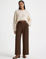 LOMON Women's Wide Leg Dress Pants High Waist Work Slacks with Pockets