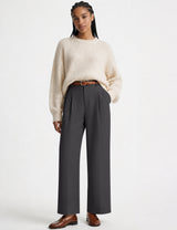 LOMON Women's Wide Leg Dress Pants High Waist Work Slacks with Pockets