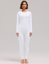 LOMON Womens Thermal Underwear Winter Fleece Lined 2 Piece Sets Base Layer