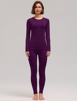 LOMON Womens Thermal Underwear Winter Fleece Lined 2 Piece Sets Base Layer