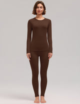 LOMON Womens Thermal Underwear Winter Fleece Lined 2 Piece Sets Base Layer