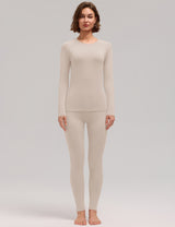 LOMON Womens Thermal Underwear Winter Fleece Lined 2 Piece Sets Base Layer