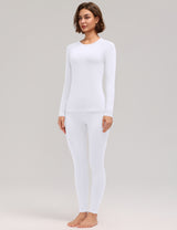 LOMON Womens Thermal Underwear Winter Fleece Lined 2 Piece Sets Base Layer