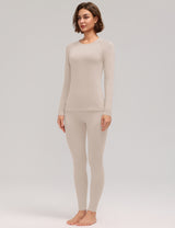 LOMON Womens Thermal Underwear Winter Fleece Lined 2 Piece Sets Base Layer