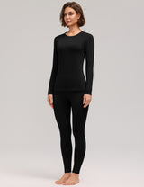 LOMON Womens Thermal Underwear Winter Fleece Lined 2 Piece Sets Base Layer