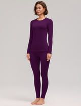 LOMON Womens Thermal Underwear Winter Fleece Lined 2 Piece Sets Base Layer