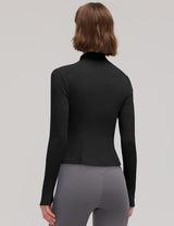 LOMON Women Workout Jacket Lightweight Zip Up Cropped Athletic Slim Tops