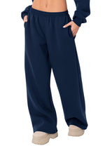 LOMON Wide Leg Sweatpants Women Fleece Sweat Pants Fall Spring Clothes 2026 Teen Girl Baggy Jogger Sweatpant with Pockets