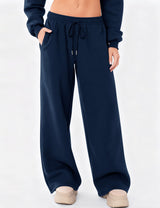 LOMON Women's Sweatpants Wide Leg Fleece Lined Sweat Pants Spring Winter Clothes 2026 Baggy Drawstring Joggers with Pockets