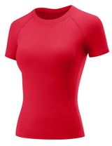 LOMON Womens Workout Tops Short Sleeve Raglan Athletic Shirts Yoga Gym Crewneck Quick Dry Tshirts