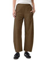 LOMON Wide Leg Barrel Pants for Women 27" Work Dress Casual Golf Loose Fit Crop Ankle Palazzo Slacks with Pockets Spring 2026
