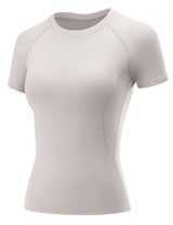 LOMON Womens Workout Tops Short Sleeve Raglan Athletic Shirts Yoga Gym Crewneck Quick Dry Tshirts