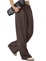 LOMON Womens Wide Leg Pants Travel Casual Lounge High Waist Flowy Palazzo Pants with Pocket Loose Spring Summer Clothing