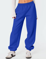 LOMON Sweatpants Women Fleece Joggers Wide Leg Sweat Pants Baggy Gym Sweatpant Winter Spring Drawstring Clothes with Pockets